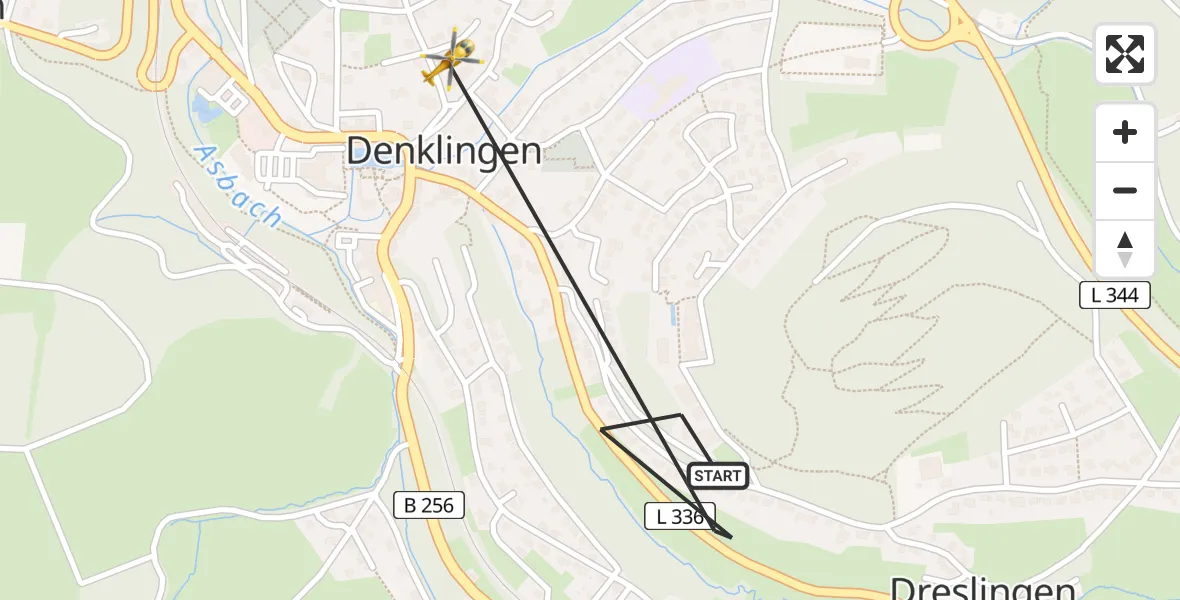 Flugroute Rettungshubschrauber Reichshof - Reichshof, 28 März 2026, 16:51