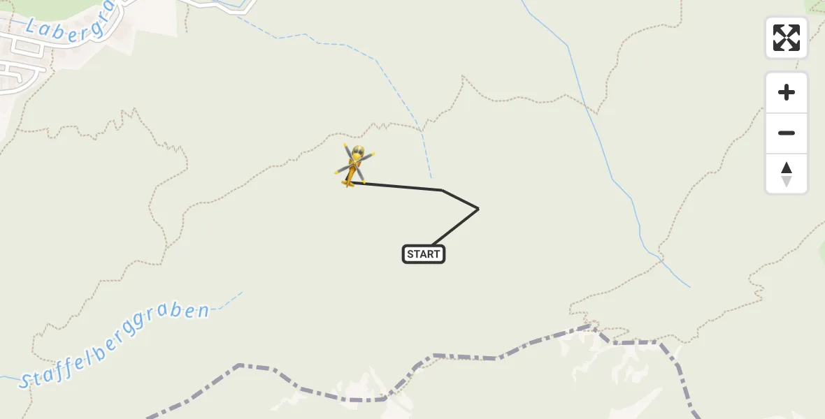 Routekaart van de vlucht: Rettungshubschrauber nach Oberammergau