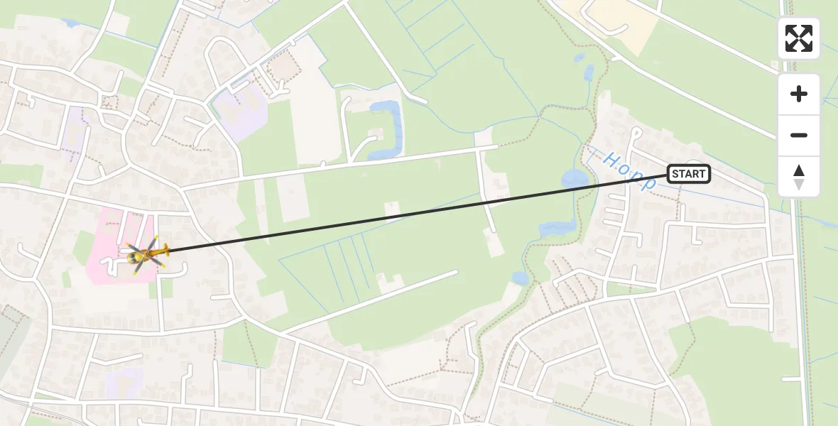 Flugroute Rettungshubschrauber Noordzee - Borkum Island Hospital, 28 März 2026, 17:11