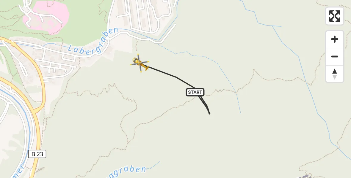 Flugroute Rettungshubschrauber Oberammergau - Oberammergau, 28 März 2026, 17:36