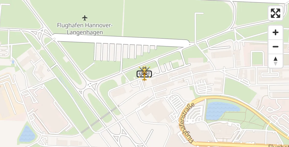 Flugroute Ambulanzhubschrauber Flughafen Hannover - Flughafen Hannover, 29 März 2026, 05:08