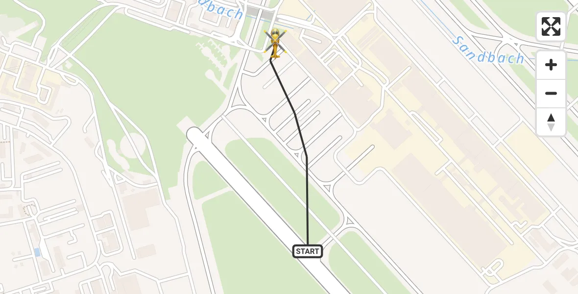 Flugroute Ambulanzhubschrauber Köln Bonn Flughafen - Köln Bonn Flughafen, 29 März 2026, 05:44