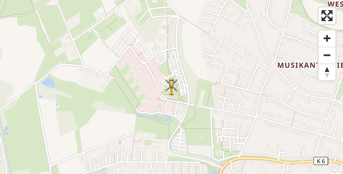Flugroute Ambulanzhubschrauber Osnabrück Hospital - Osnabrück Hospital, 29 März 2026, 07:24