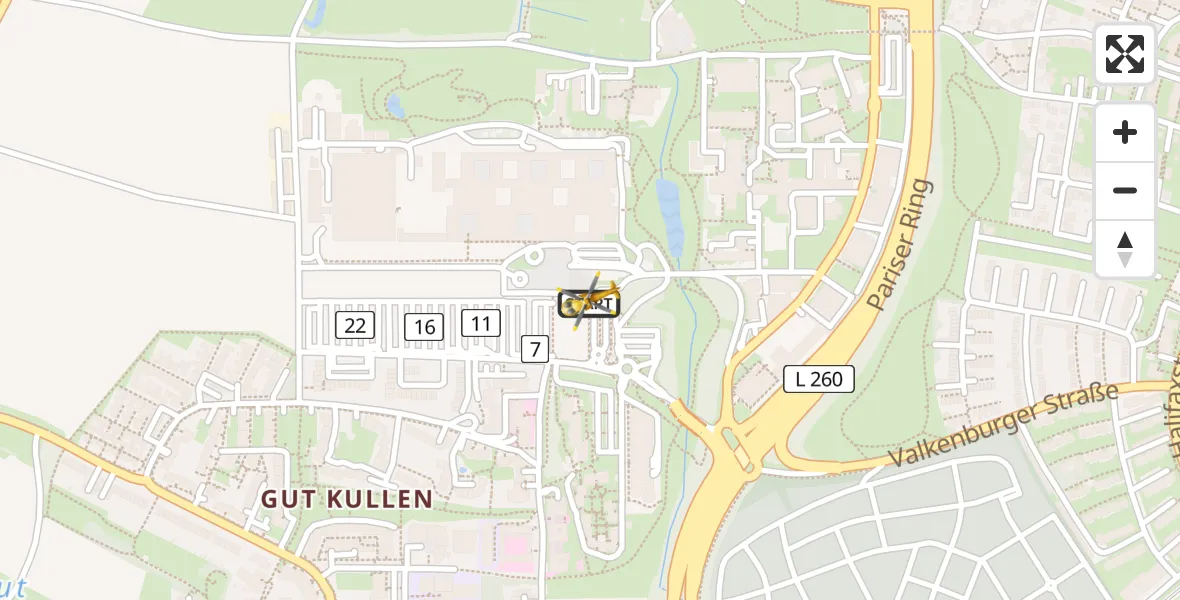 Flugroute Ambulanzhubschrauber Aachen Hospital - Aachen Hospital, 29 März 2026, 08:49