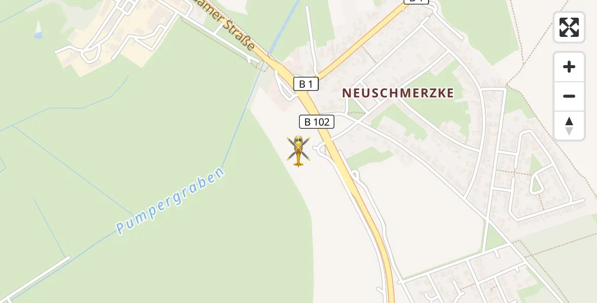 Flugroute Rettungshubschrauber Brandenburg an der Havel - Brandenburg an der Havel, 29 März 2026, 09:16