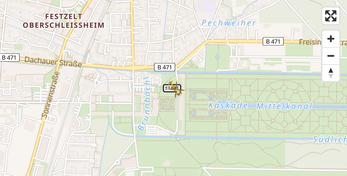 Flugroute Rettungshubschrauber Oberschleißheim - Oberschleißheim, 29 März 2026, 10:25