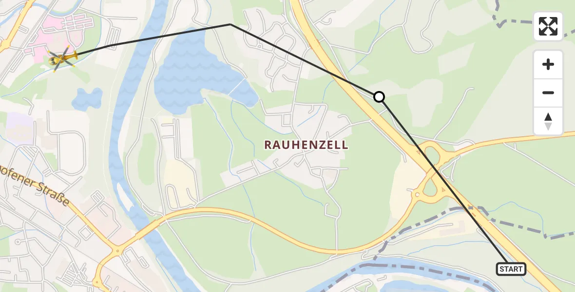 Flugroute Rettungshubschrauber Burgberg i.Allgäu - Immenstadt i.Allgäu, 29 März 2026, 10:50
