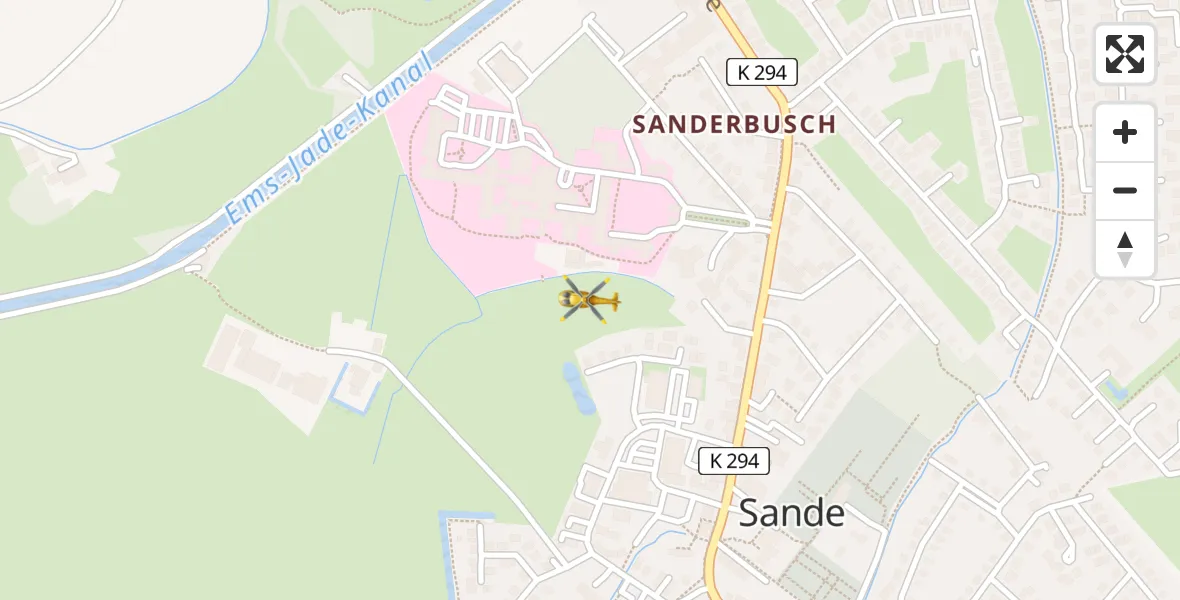 Routekaart van de vlucht: Rettungshubschrauber nach Sande