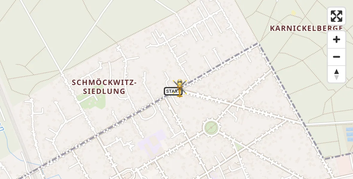 Flugroute Rettungshubschrauber Eichwalde - Eichwalde, 29 März 2026, 11:33
