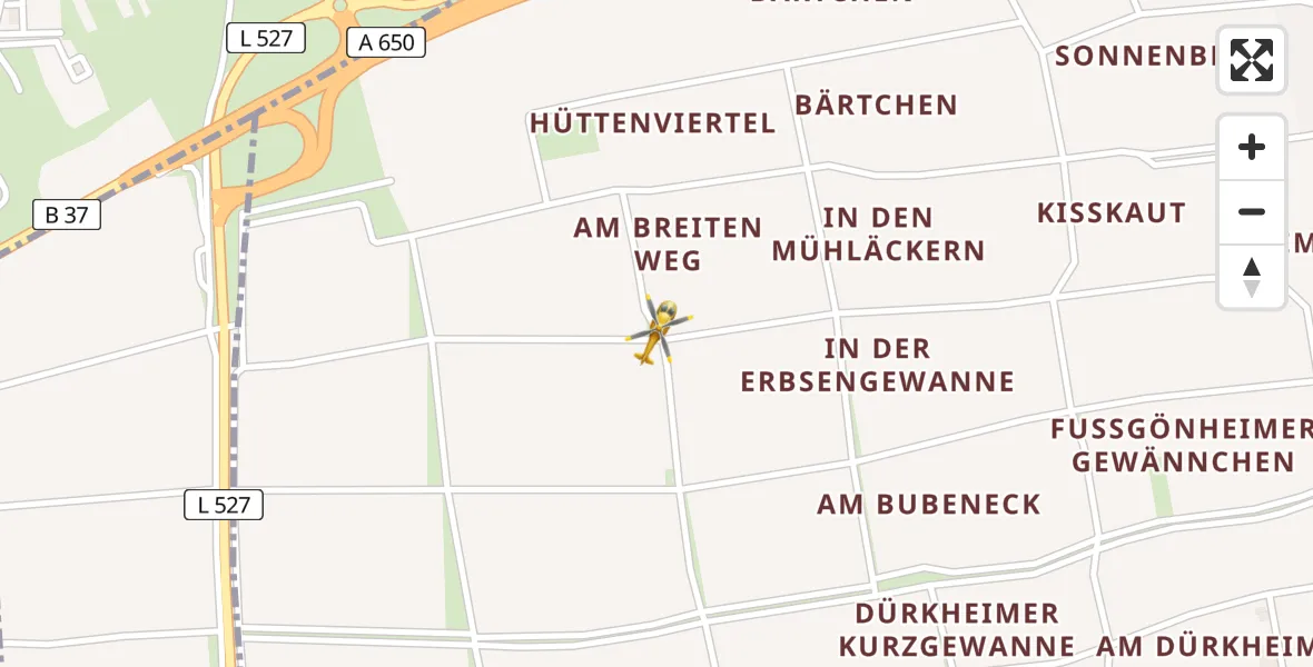 Flugroute Rettungshubschrauber Ellerstadt - Ellerstadt, 29 März 2026, 11:33
