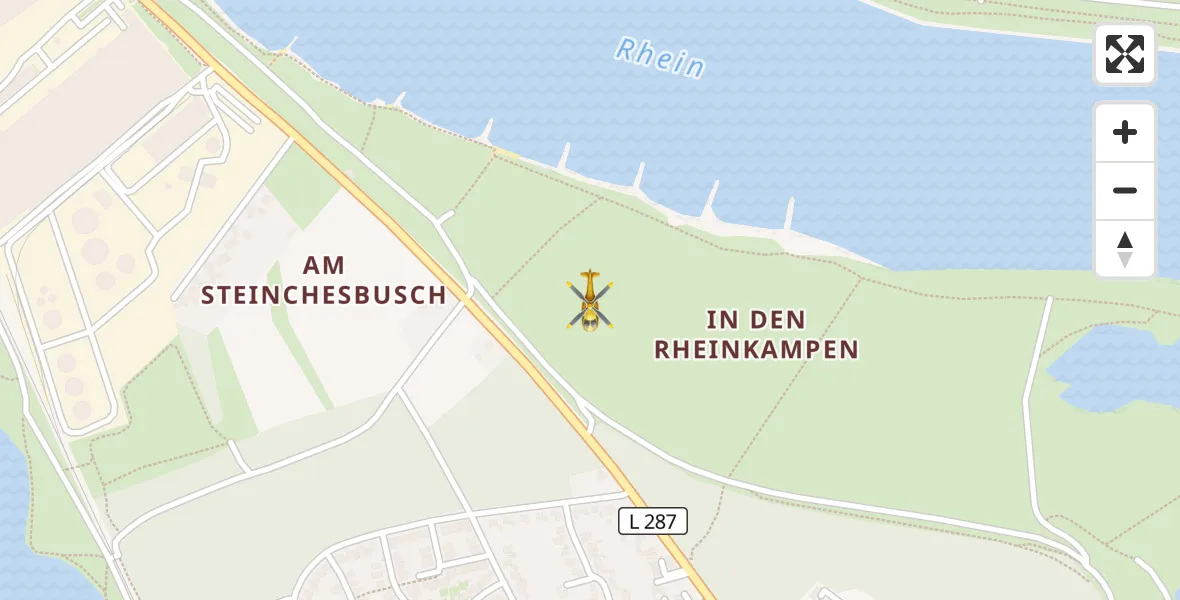 Flugroute Rettungshubschrauber Duisburg - Duisburg, 29 März 2026, 11:47