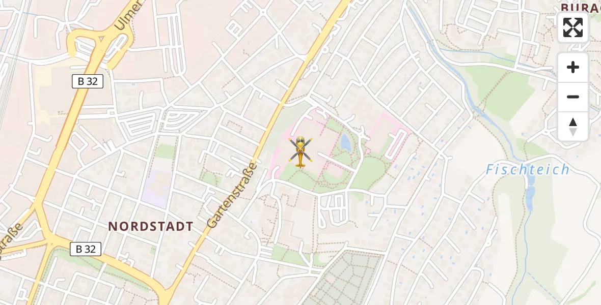 Flugroute Rettungshubschrauber Sankt Elisabeth Hospital - Sankt Elisabeth Hospital, 29 März 2026, 13:00