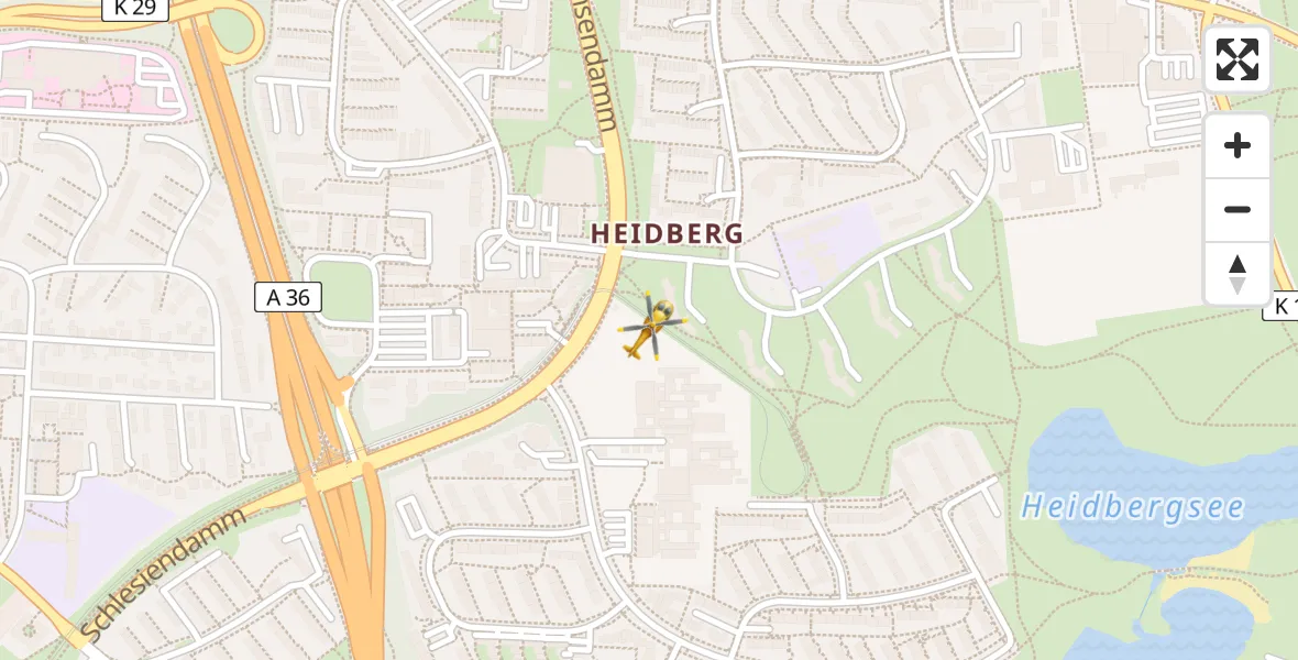Flugroute Rettungshubschrauber Braunschweig - Braunschweig, 29 März 2026, 13:06