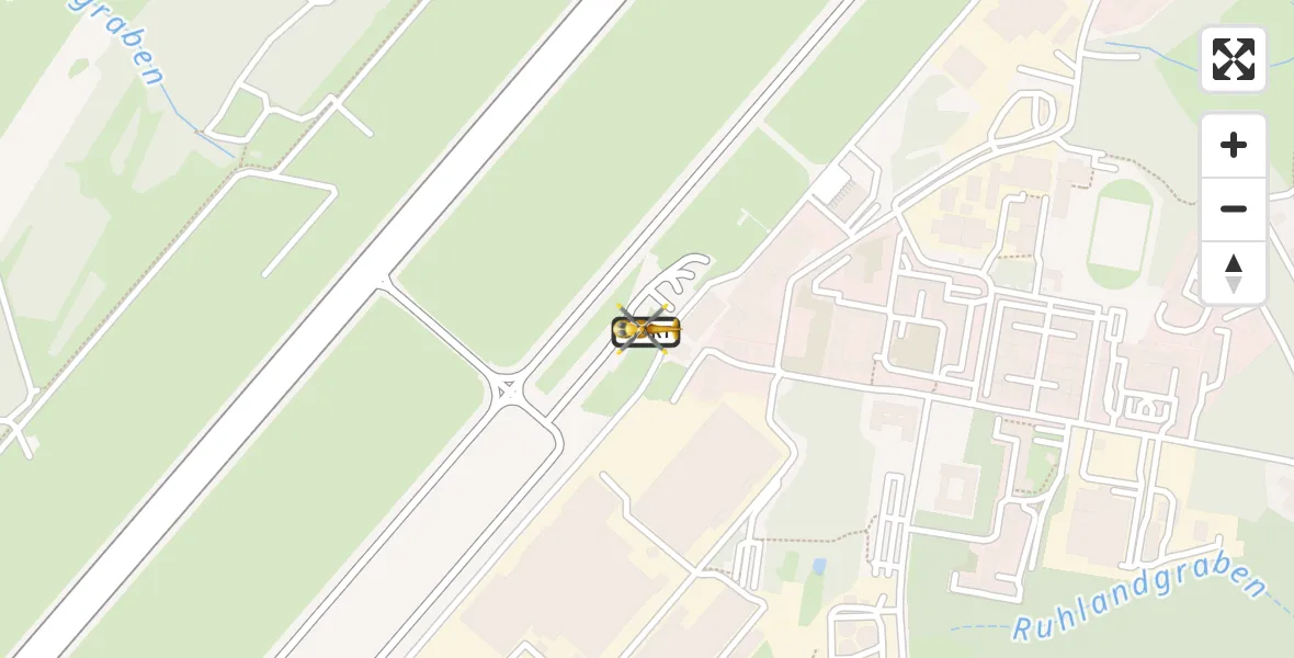 Flugroute Rettungshubschrauber Dresden Bundespolizei Hubschrauberlandeplatz - Dresden Bundespolizei Hubschrauberlandeplatz, 29 März 2026, 13:13