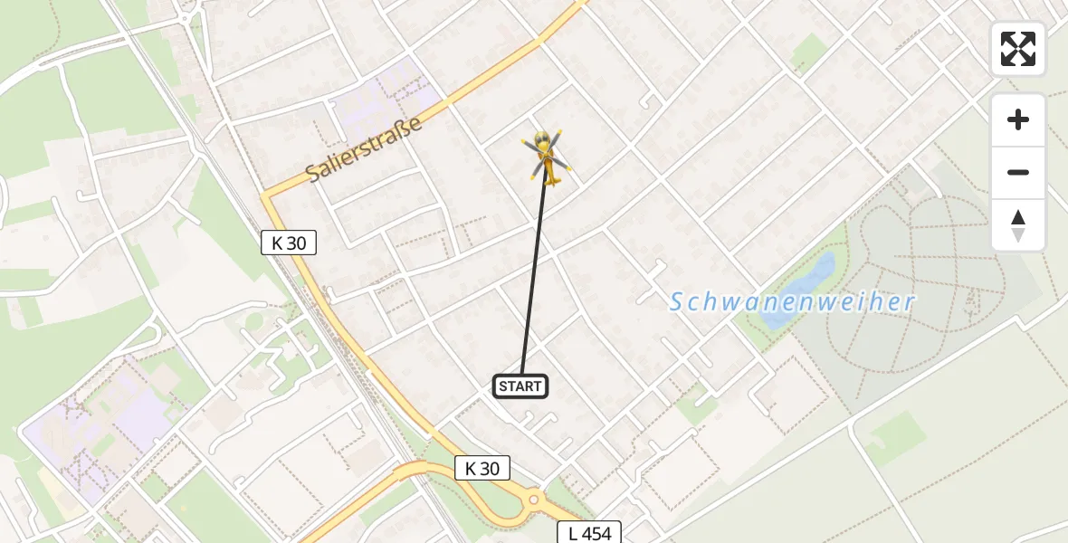 Flugroute Rettungshubschrauber Schifferstadt - Schifferstadt, 29 März 2026, 13:26