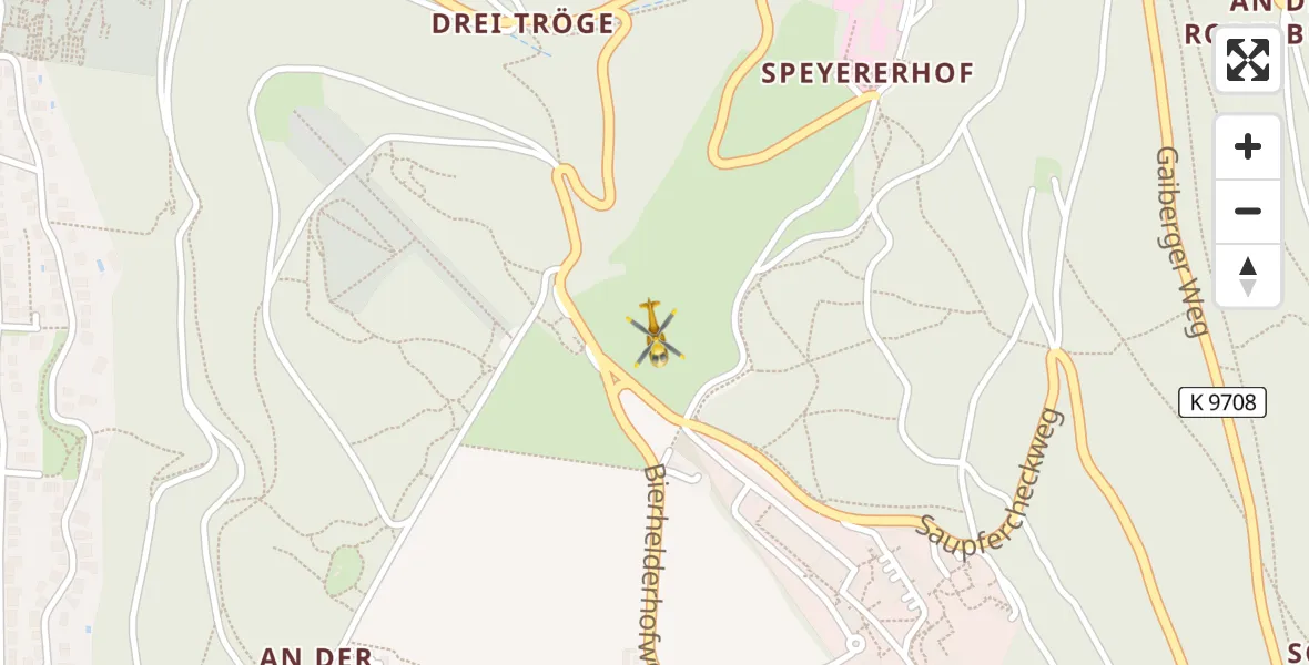 Flugroute Rettungshubschrauber Heidelberg - Heidelberg, 29 März 2026, 15:05