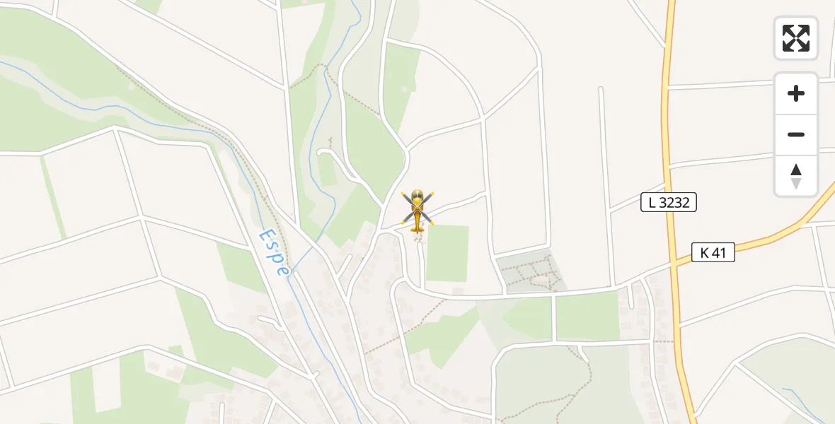 Flugroute Rettungshubschrauber Fuldatal - Fuldatal, 29 März 2026, 17:01