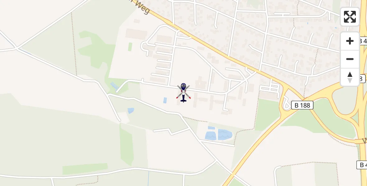 Flugroute Polizeihubschrauber Gifhorn Bundespolizei Hubschrauberlandeplatz - Gifhorn Bundespolizei Hubschrauberlandeplatz, 29 März 2026, 19:09