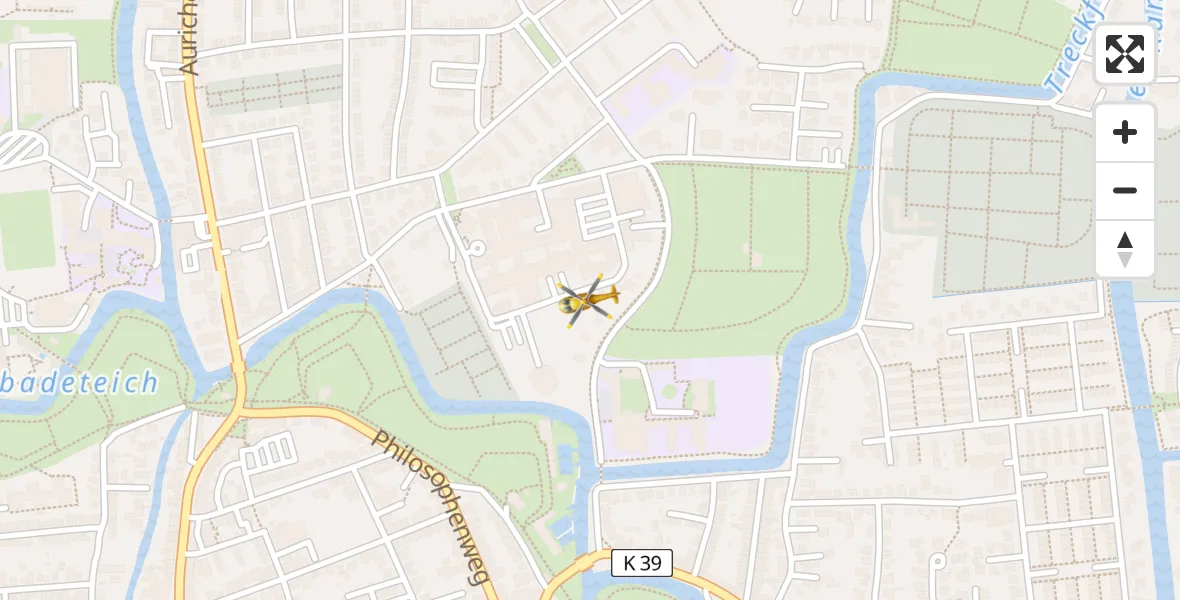 Flugroute Rettungshubschrauber Emden - Emden, 29 März 2026, 19:20
