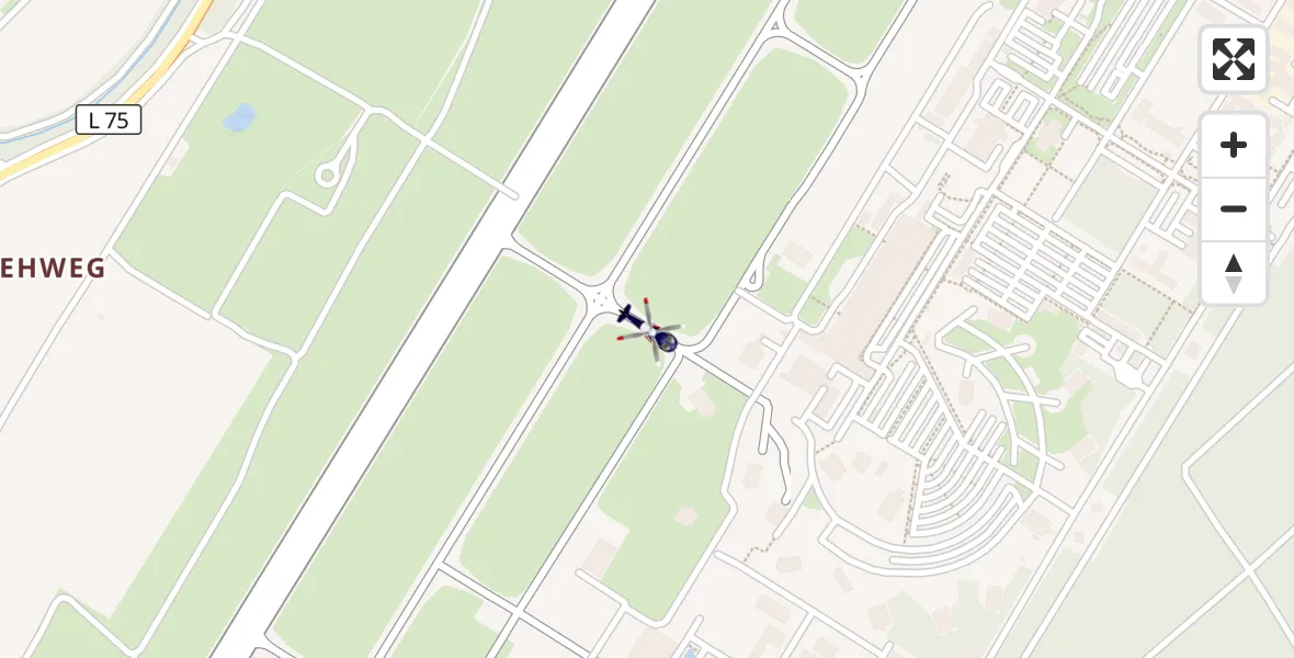 Flugroute Polizeihubschrauber Karlsruhe Baden-Baden Flughafen - Karlsruhe Baden-Baden Flughafen, 29 März 2026, 23:23