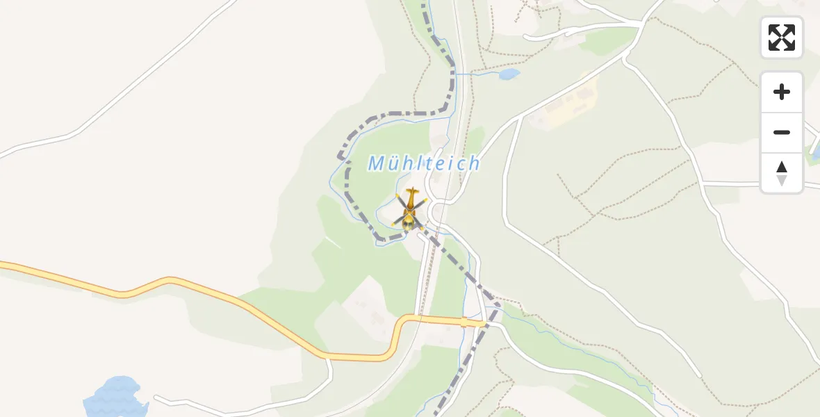 Flugroute Rettungshubschrauber Zeulenroda-Triebes - Zeulenroda-Triebes, 30 März 2026, 08:13