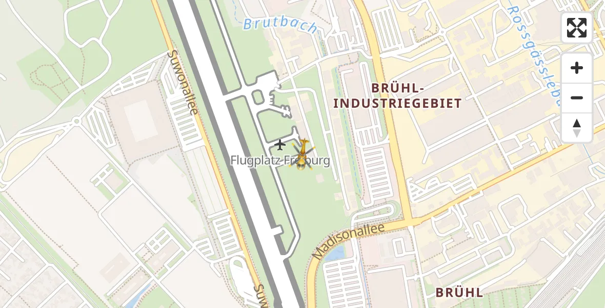 Flugroute Rettungshubschrauber Freiburg im Breisgau Flugplatz - Freiburg im Breisgau Flugplatz, 30 März 2026, 08:30