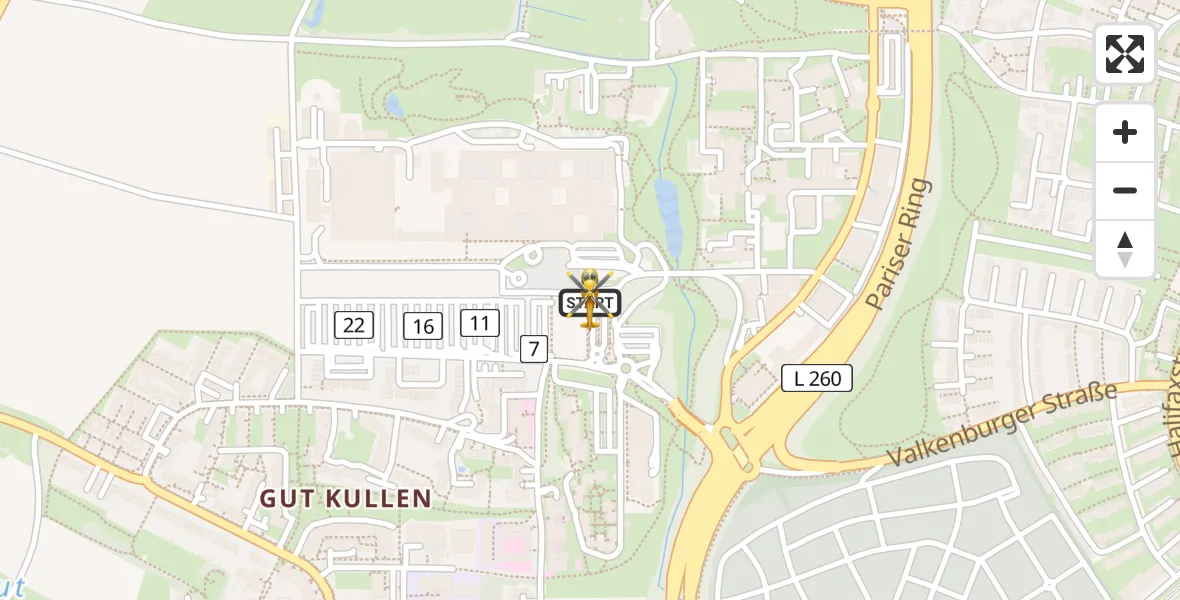 Flugroute Rettungshubschrauber Aachen Hospital - Aachen Hospital, 30 März 2026, 09:47