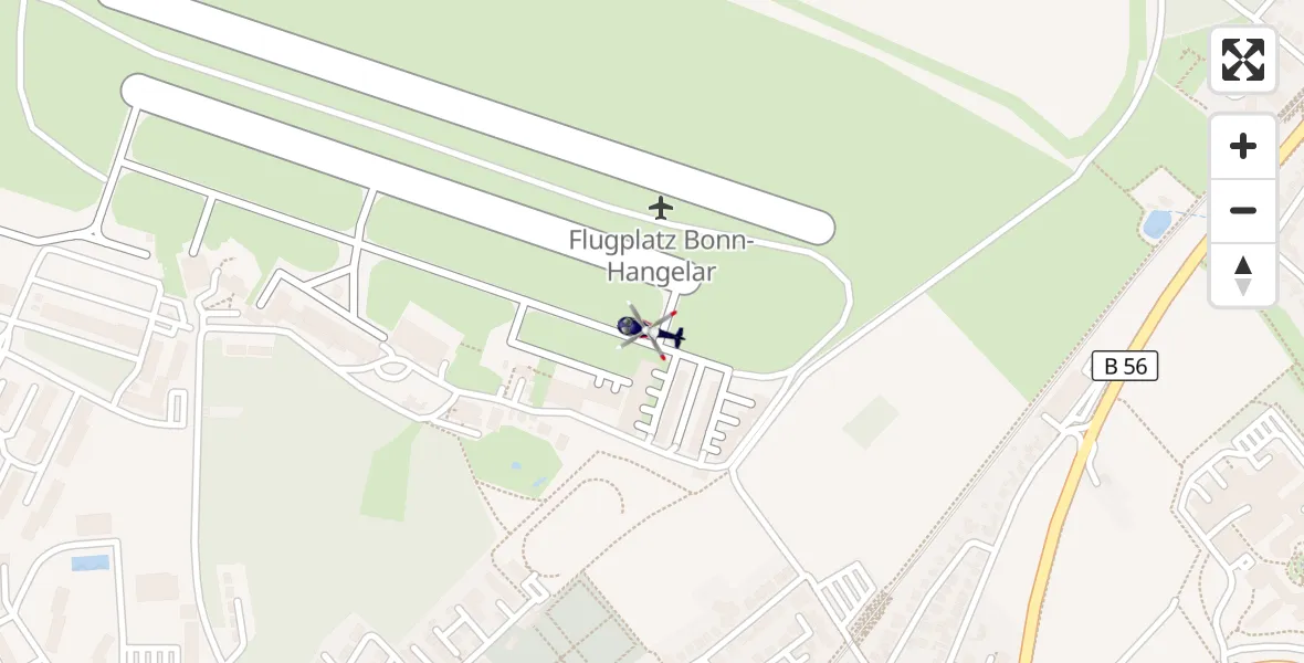 Flugroute Polizeihubschrauber Bonn-Hangelar Flugplatz - Bonn-Hangelar Flugplatz, 30 März 2026, 09:48