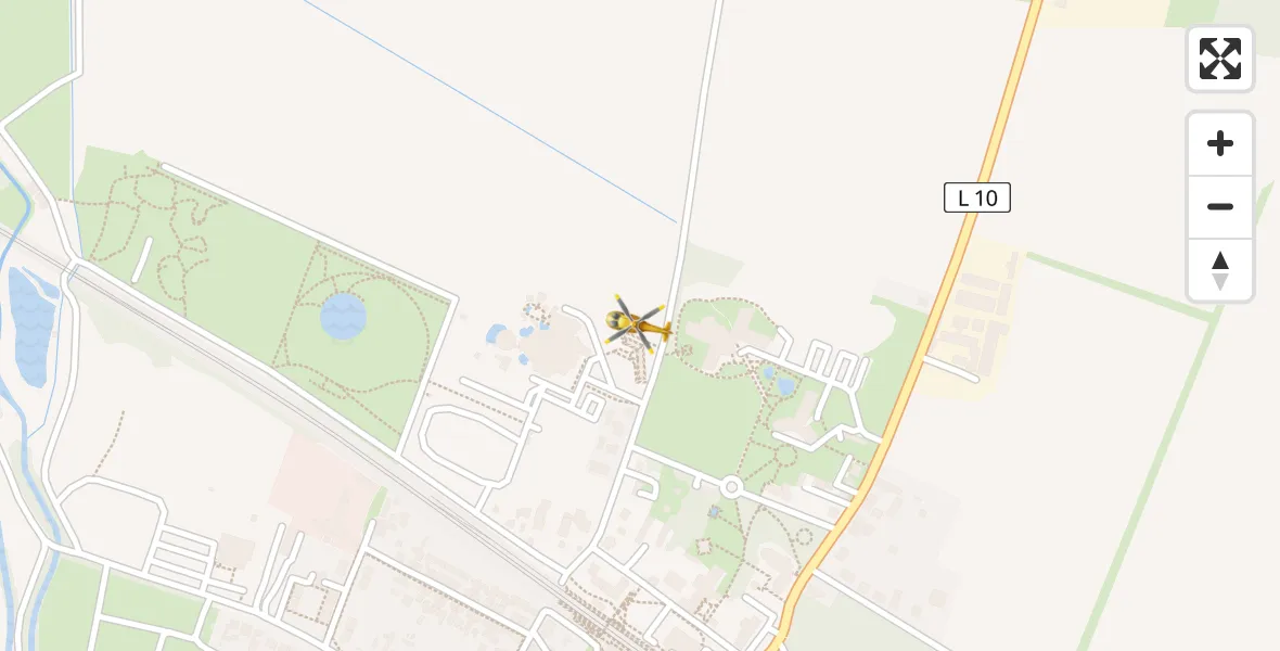 Flugroute Rettungshubschrauber Bad Wilsnack - Bad Wilsnack, 30 März 2026, 10:39