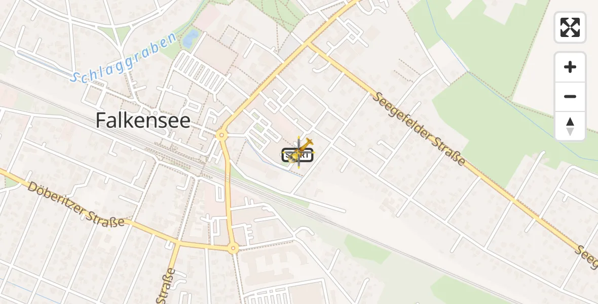 Flugroute Rettungshubschrauber Falkensee - Falkensee, 30 März 2026, 11:09