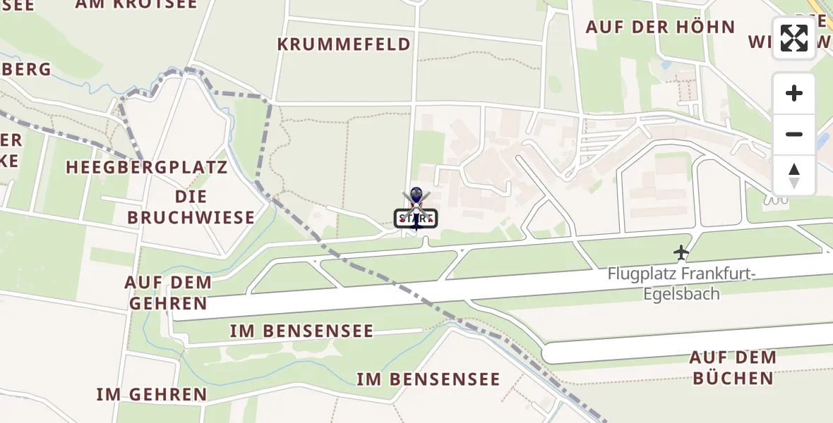 Flugroute Polizeihubschrauber Flughafen Frankfurt-Egelsbach - Flughafen Frankfurt-Egelsbach, 30 März 2026, 11:42