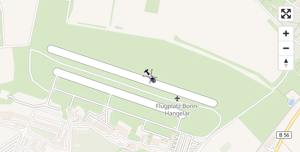 Flugroute Polizeihubschrauber Bonn-Hangelar Flugplatz - Bonn-Hangelar Flugplatz, 30 März 2026, 12:16