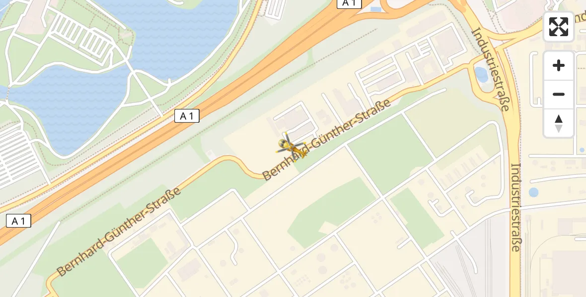 Routekaart van de vlucht: Rettungshubschrauber nach Köln, Bernhard-Günther-Straße