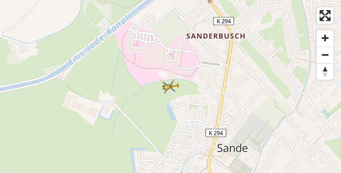 Routekaart van de vlucht: Rettungshubschrauber nach Sande, Am Gut Sanderbusch
