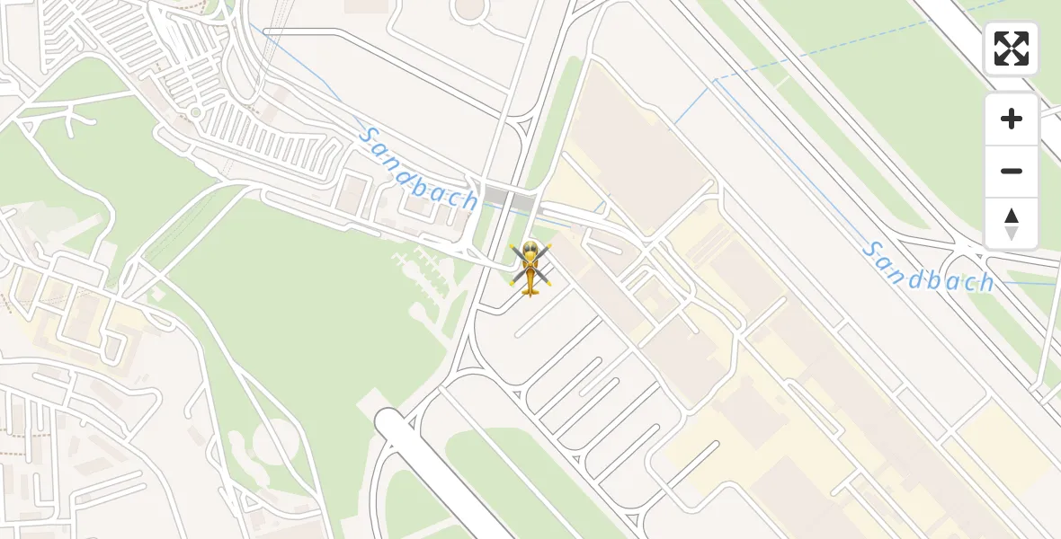 Flugroute Rettungshubschrauber Köln Bonn Flughafen - Köln Bonn Flughafen, 30 März 2026, 13:11
