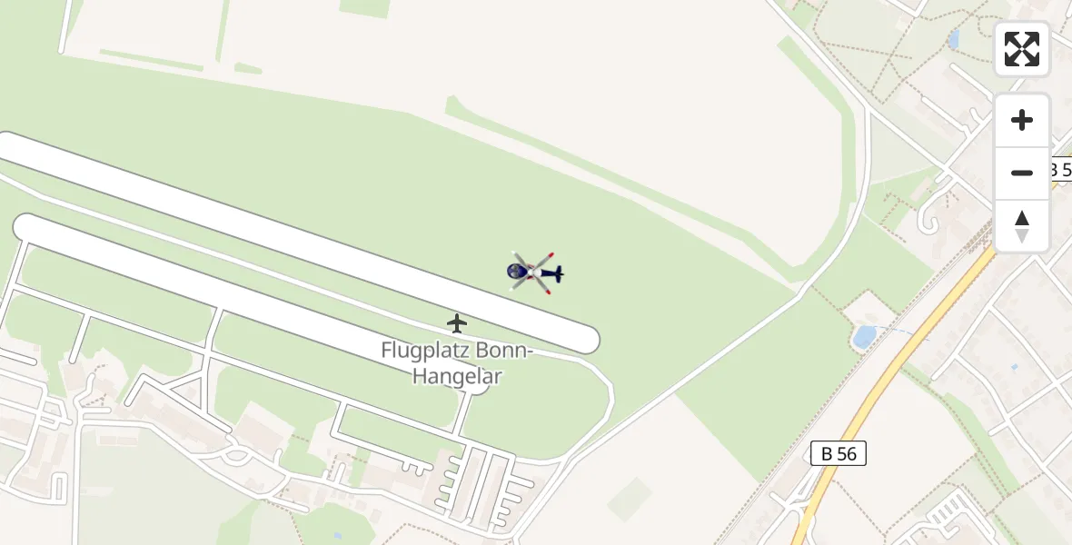 Flugroute Polizeihubschrauber Bonn-Hangelar Flugplatz - Bonn-Hangelar Flugplatz, 30 März 2026, 13:49