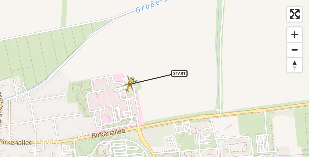 Routekaart van de vlucht: Rettungshubschrauber nach Magdeburg Hospital