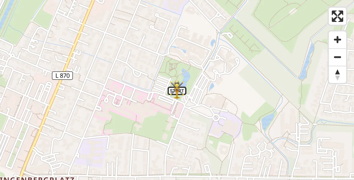 Flugroute Rettungshubschrauber Oldenburg (Oldb) - Oldenburg (Oldb), 30 März 2026, 16:27