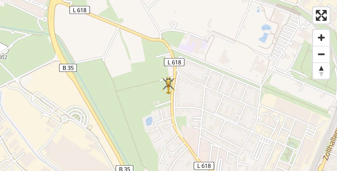 Routekaart van de vlucht: Rettungshubschrauber nach Bruchsal, Werner-von-Siemens-Straße