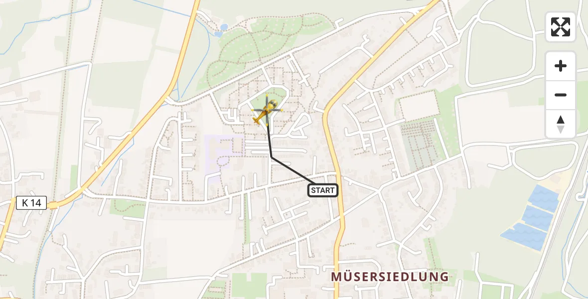 Flugroute Rettungshubschrauber Dortmund - Dortmund, 30 März 2026, 17:25