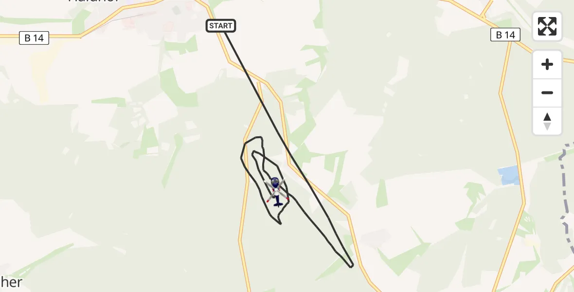 Flugroute Polizeihubschrauber Schnaittenbach - Schnaittenbach, 30 März 2026, 17:54