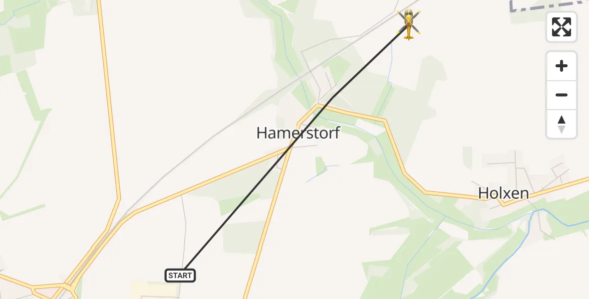 Flugroute Rettungshubschrauber Suderburg - Suderburg, 30 März 2026, 18:05