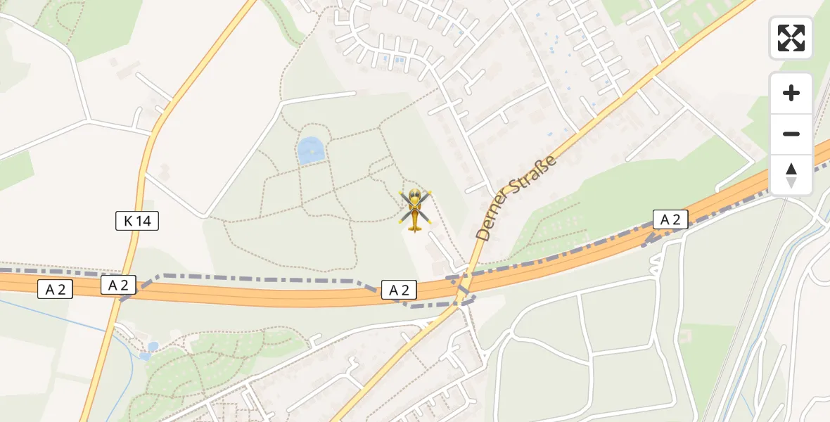 Routekaart van de vlucht: Rettungshubschrauber nach Lünen, Derner Straße