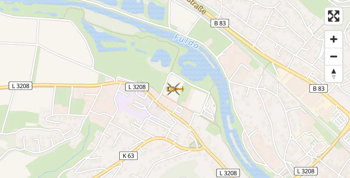 Flugroute Rettungshubschrauber Rotenburg a.d.Fulda - Rotenburg a.d.Fulda, 30 März 2026, 21:36