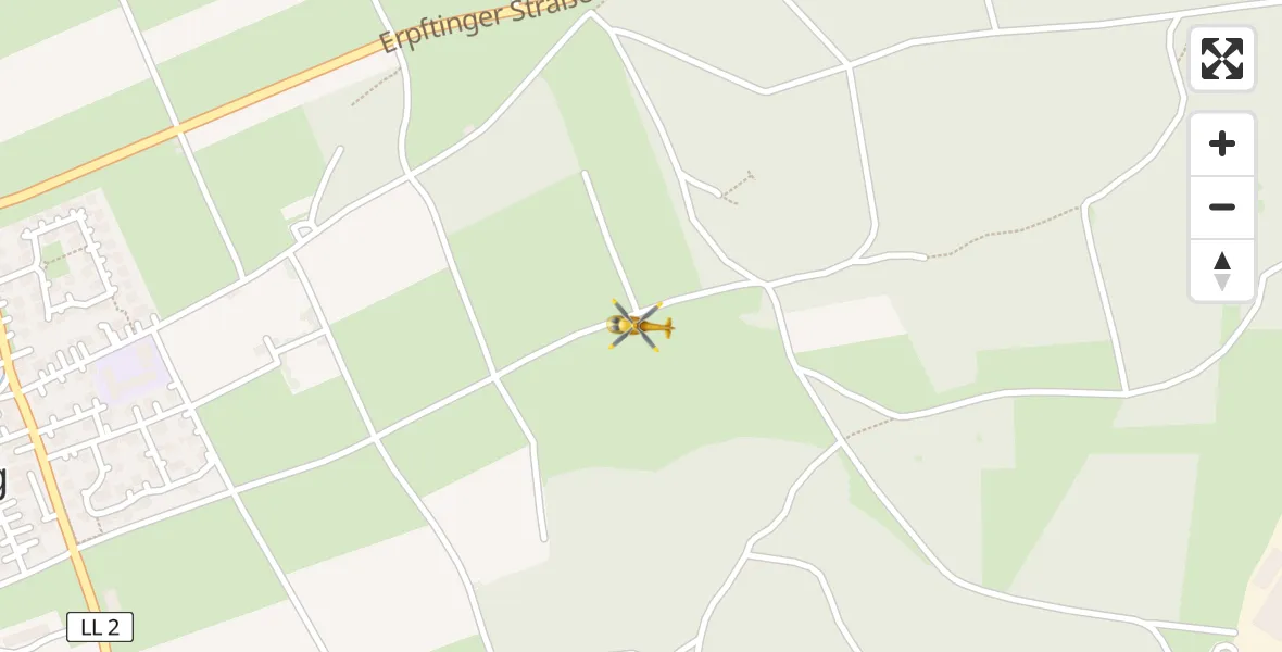 Flugroute Rettungshubschrauber Landsberg am Lech - Landsberg am Lech, 31 März 2026, 02:13
