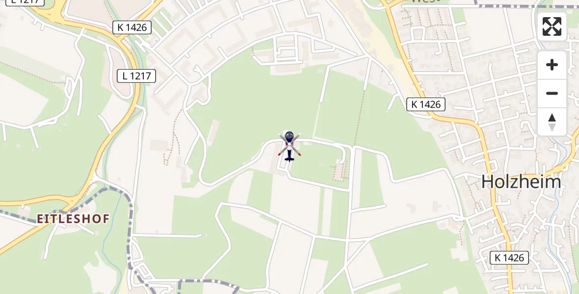 Routekaart van de vlucht: Polizeihubschrauber nach Göppingen, Iltishofweg