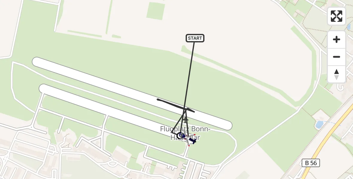Flugroute Polizeihubschrauber Sankt Augustin - Bonn-Hangelar Flugplatz, 31 März 2026, 06:08