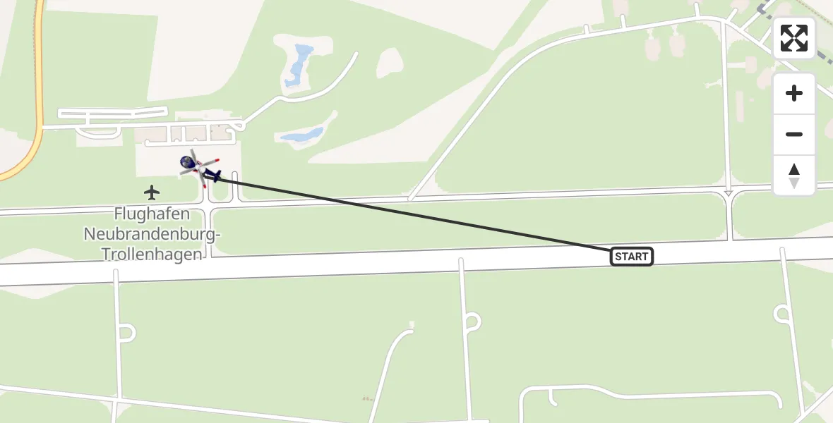 Flugroute Polizeihubschrauber Neubrandenburg Trollenhagen Flughafen - Neubrandenburg Trollenhagen Flughafen, 31 März 2026, 06:09