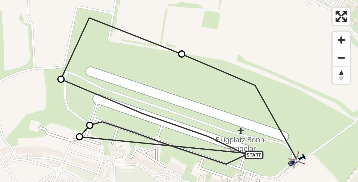 Routekaart van de vlucht: Polizeihubschrauber nach Sankt Augustin, Bruno-Werntgen-Straße