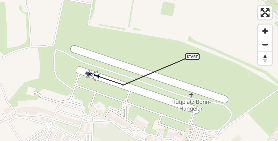 Flugroute Polizeihubschrauber Bonn-Hangelar Flugplatz - Bonn-Hangelar Flugplatz, 31 März 2026, 06:28